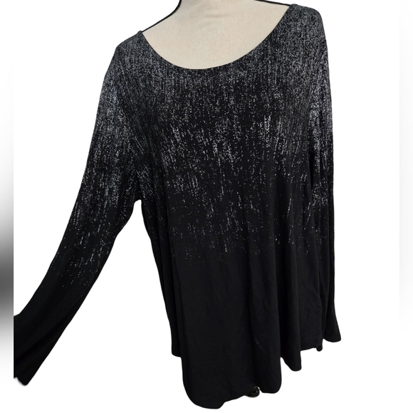 SEVEN 7 Women's Black & White Long Sleeve Top - XL - Picture 3 of 6